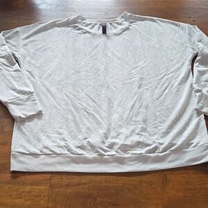 Mondetta Light Gray And White Snakeskin Print Crewneck Pullover Sweatshirt XL
